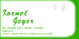 kornel geyer business card